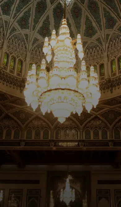 سقف ديكوري مذهب لسقف مسجد سلطان في مشروع شوبا