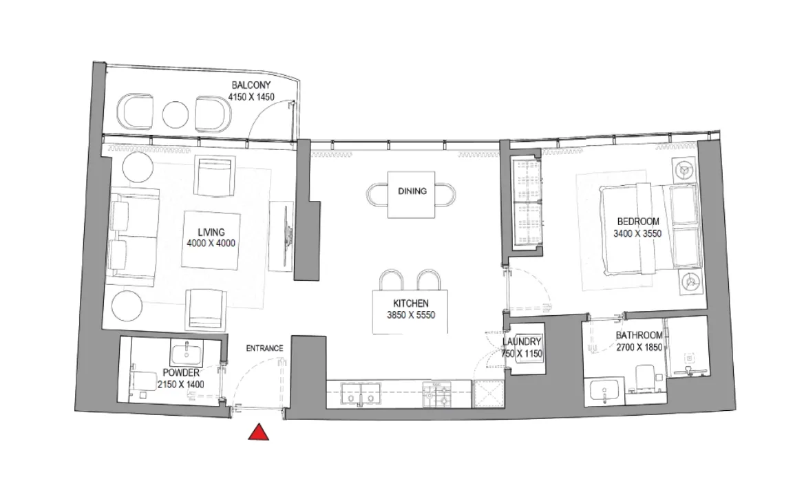 1 BEDROOM APARTMENT (TYPE A)