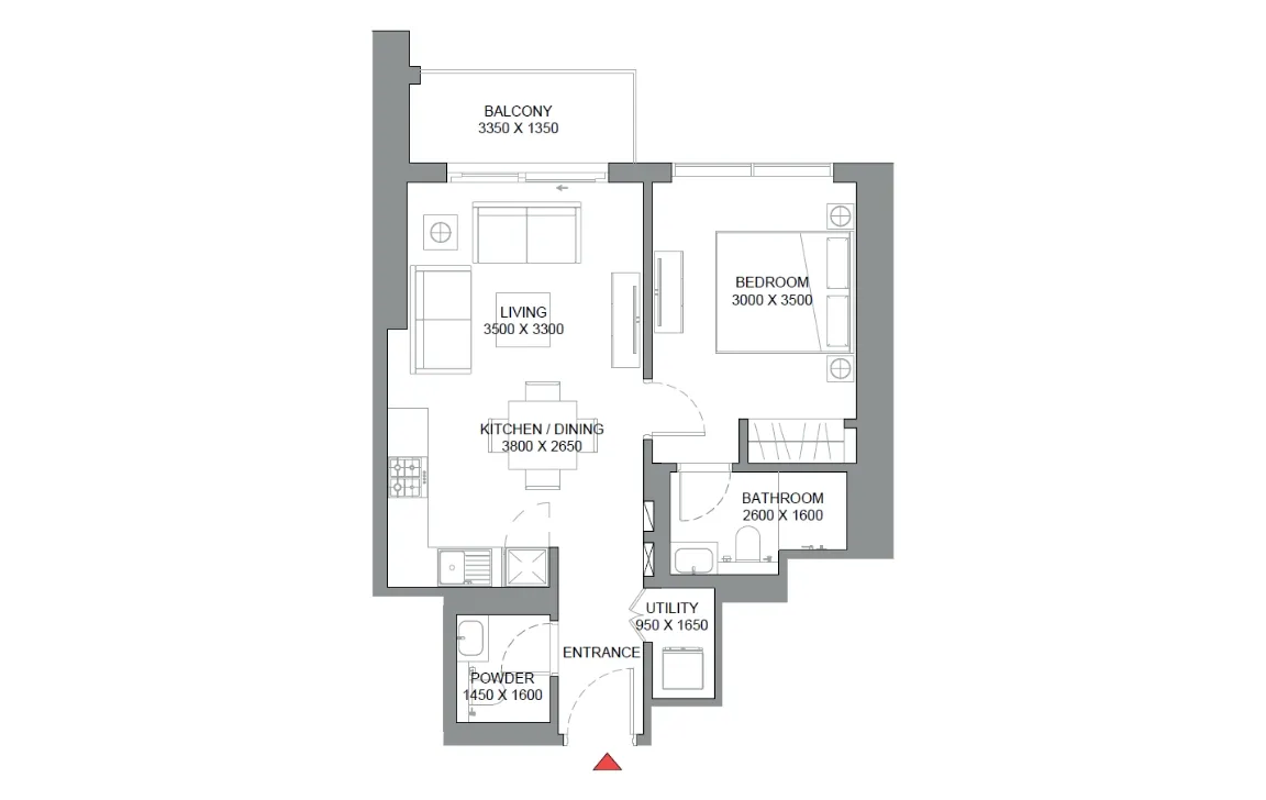 1 Bedroom Apartment (Type B)
