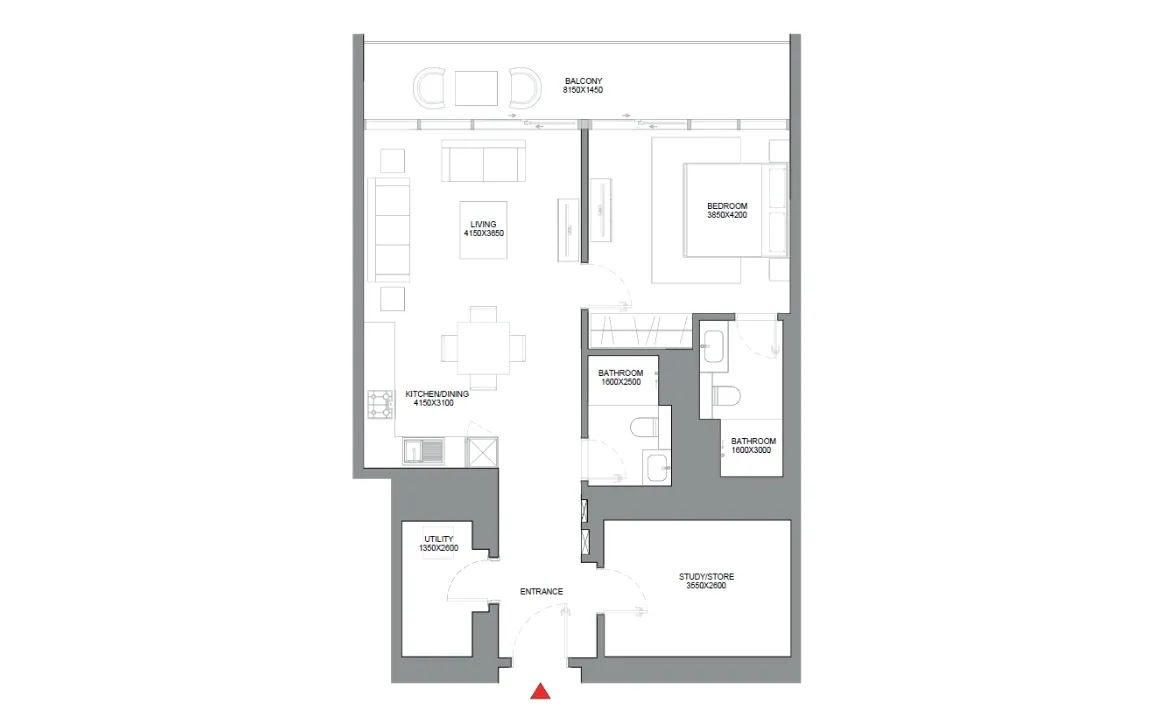 1.5 BEDROOM