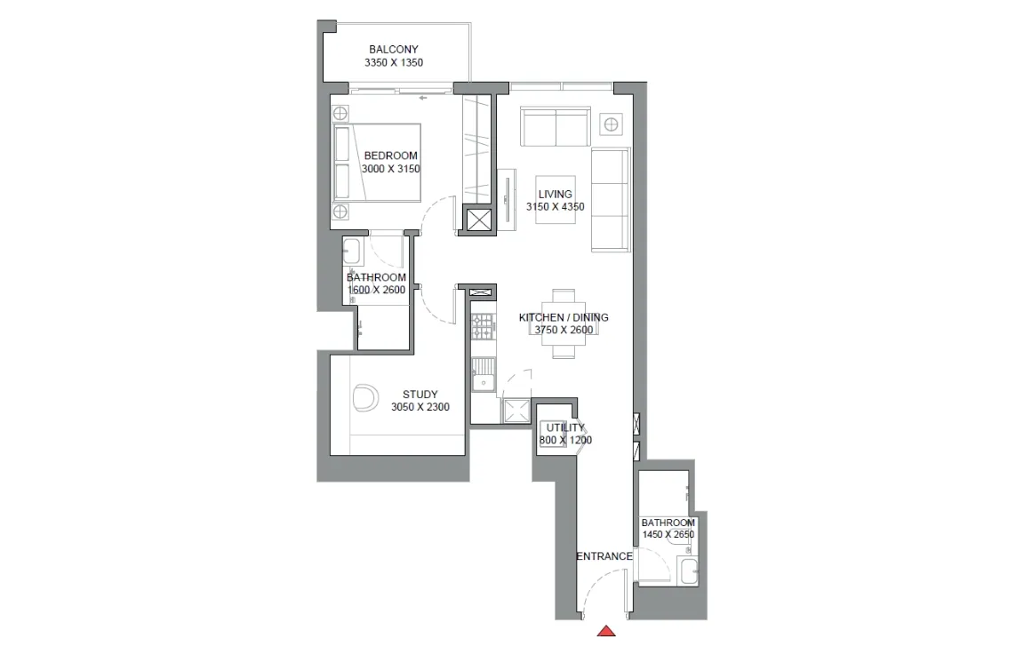 1.5 BEDROOM