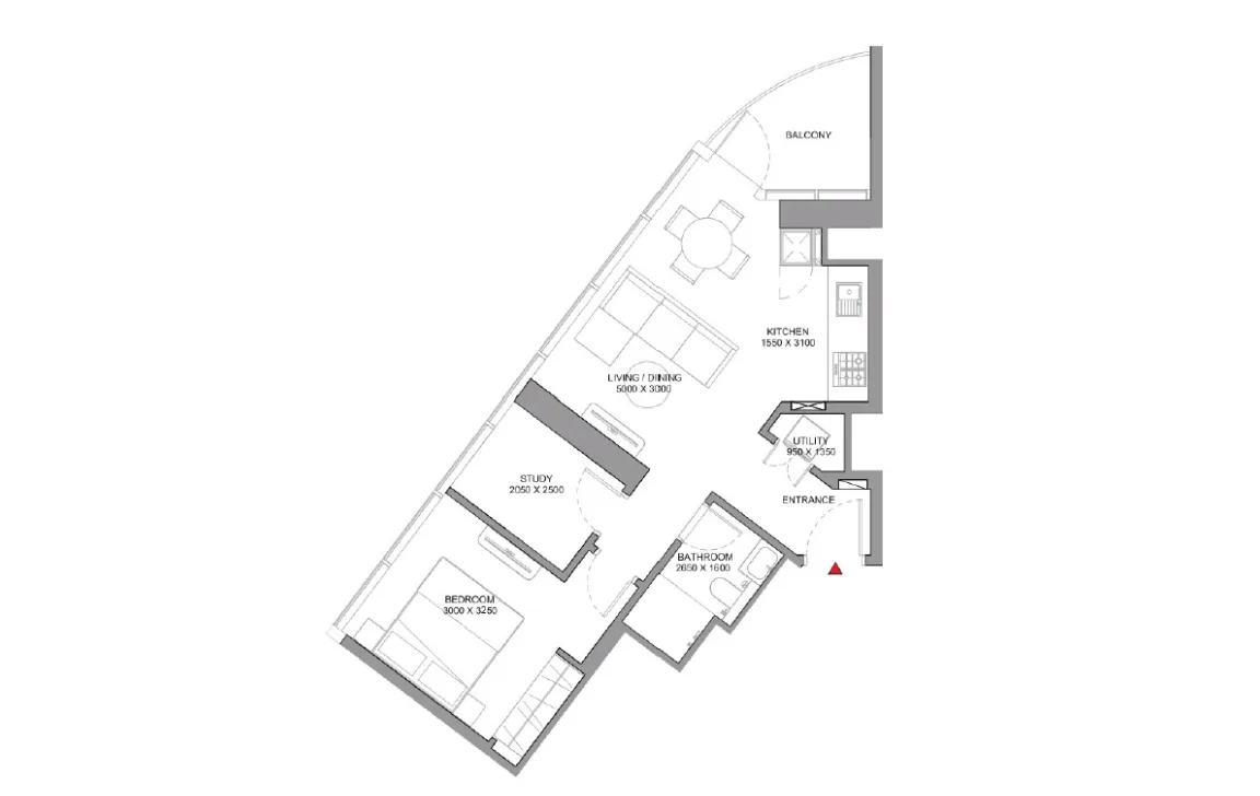 1.5 BEDROOM APARTMENT (TYPE B)