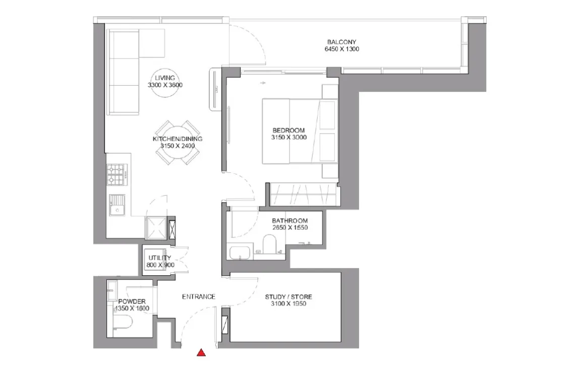 1.5 BEDROOM