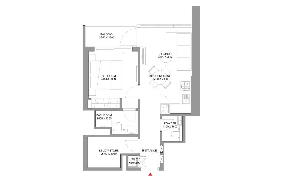 1.5 BEDROOM