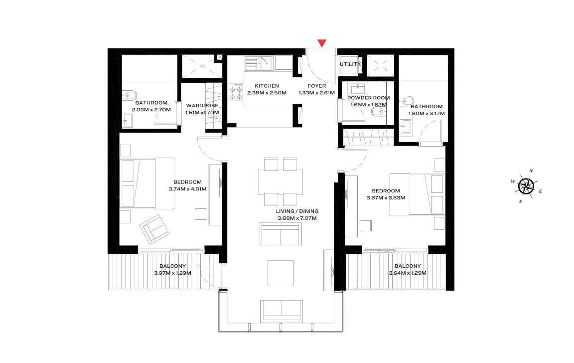 2 BEDROOM 