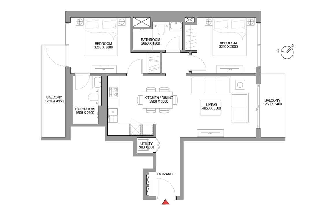 2 BEDROOM APARTMENT TYPE A