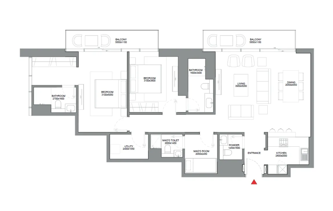 2 BEDROOM APARTMENT (TYPE C)