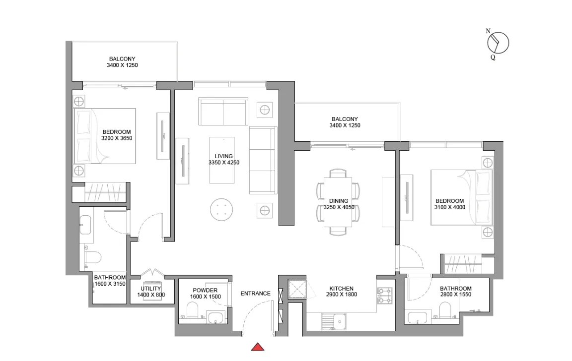 2 BEDROOM APARTMENT TYPE C