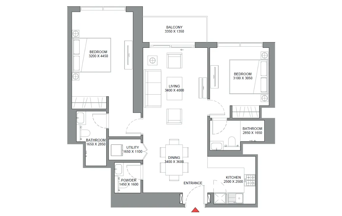 2 BEDROOM APARTMENT (TYPE C)