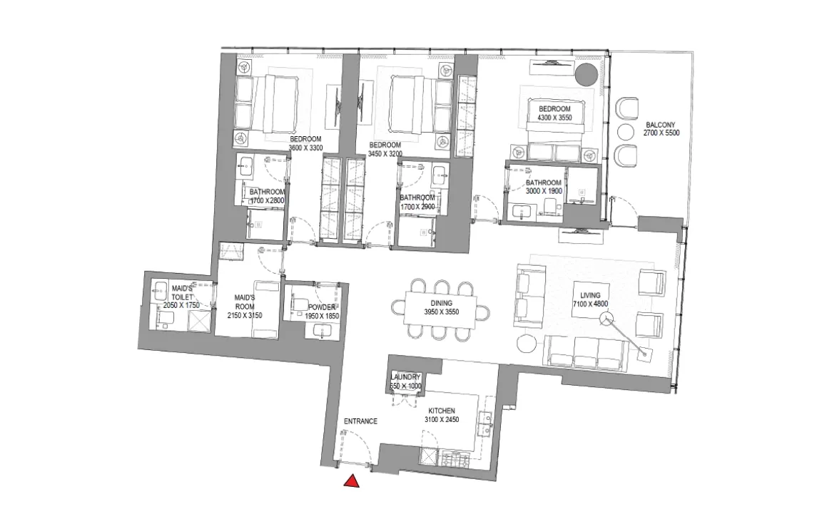 3 BEDROOM APARTMENT (TYPE A)