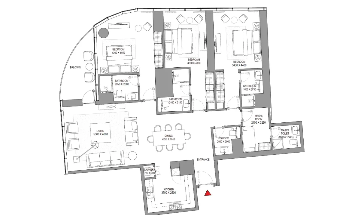 3 BEDROOM APARTMENT (TYPE B)