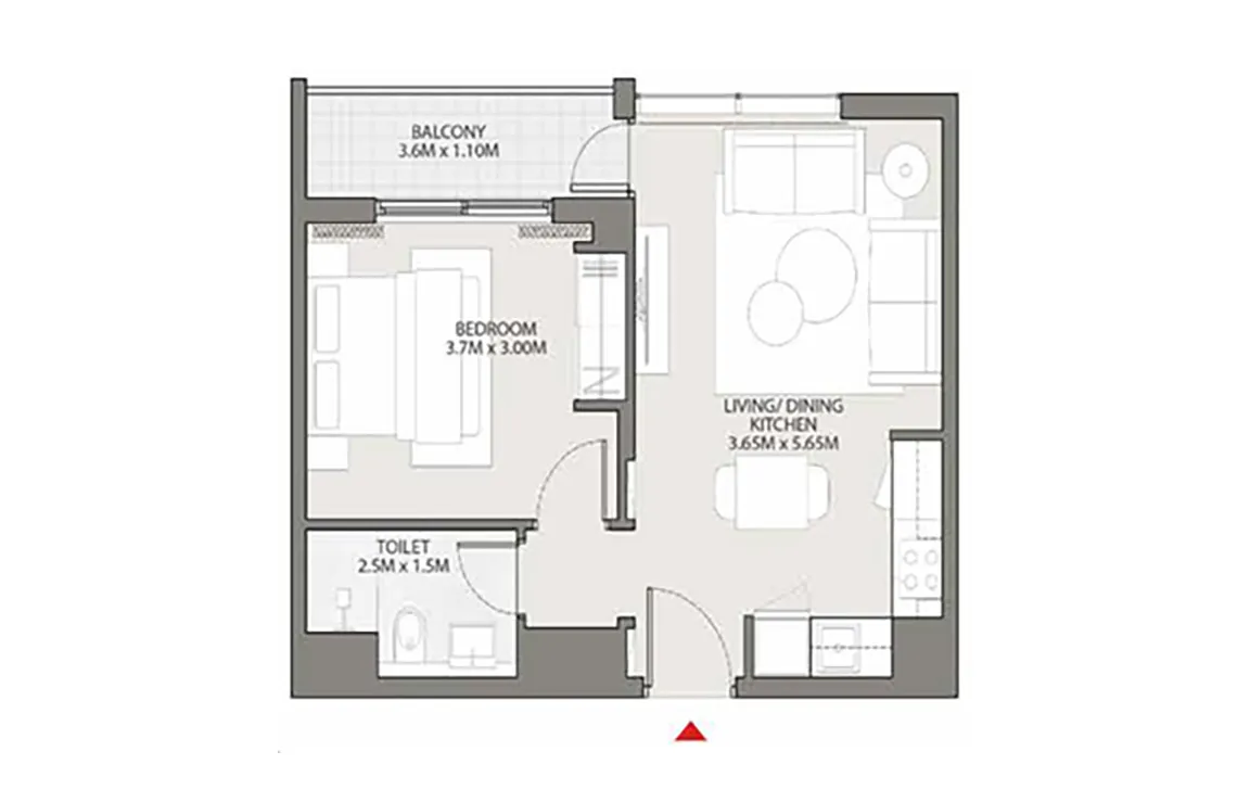 TYPE A - 1 BEDROOM