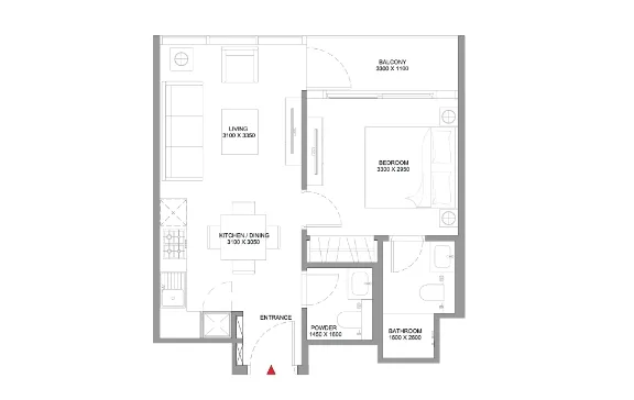 1 BEDROOM RESIDENCE (TYPE A)