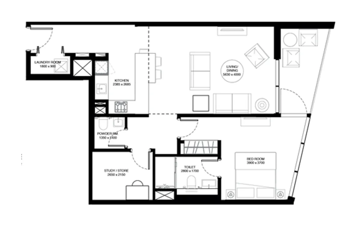 1.5 BEDROOM 