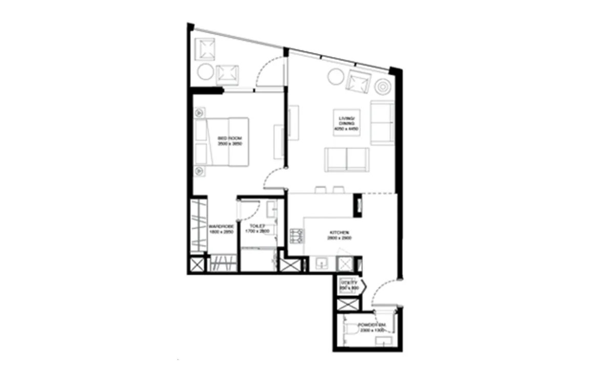 1 BEDROOM APARTMENT (TYPE B)
