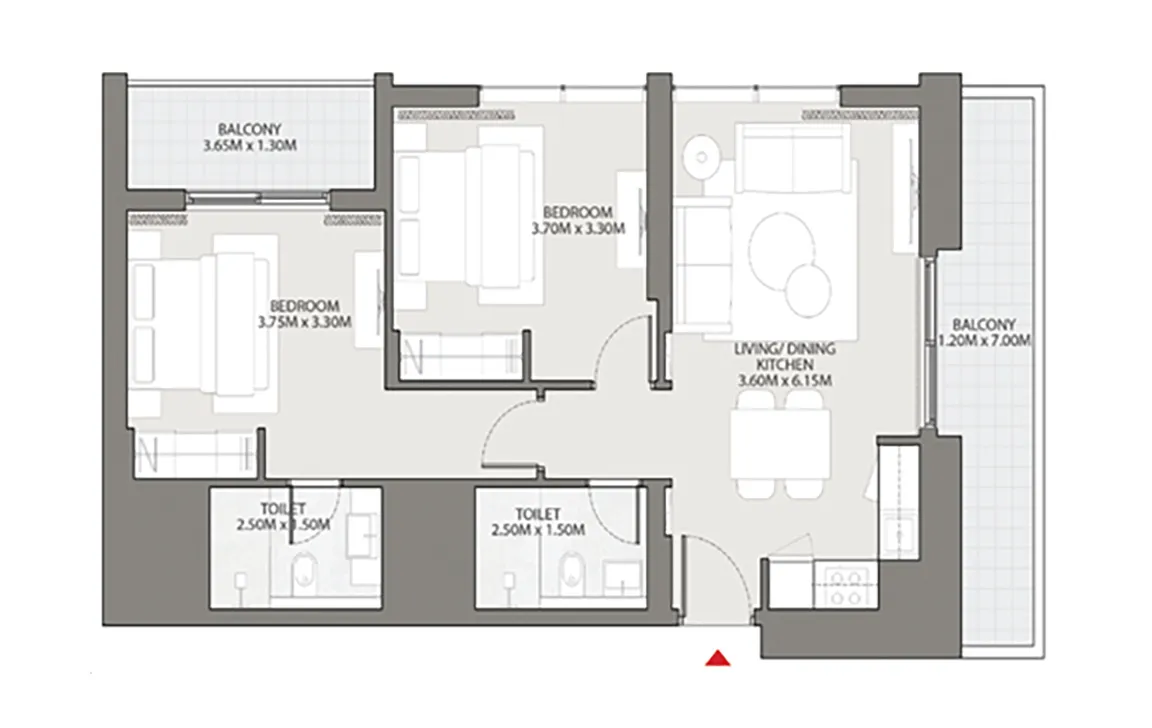 2 BEDROOM APARTMENT