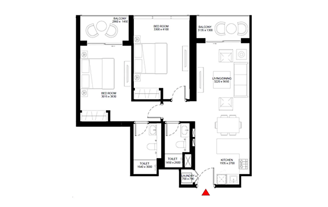 2 BEDROOM APARTMENT (TYPE B)