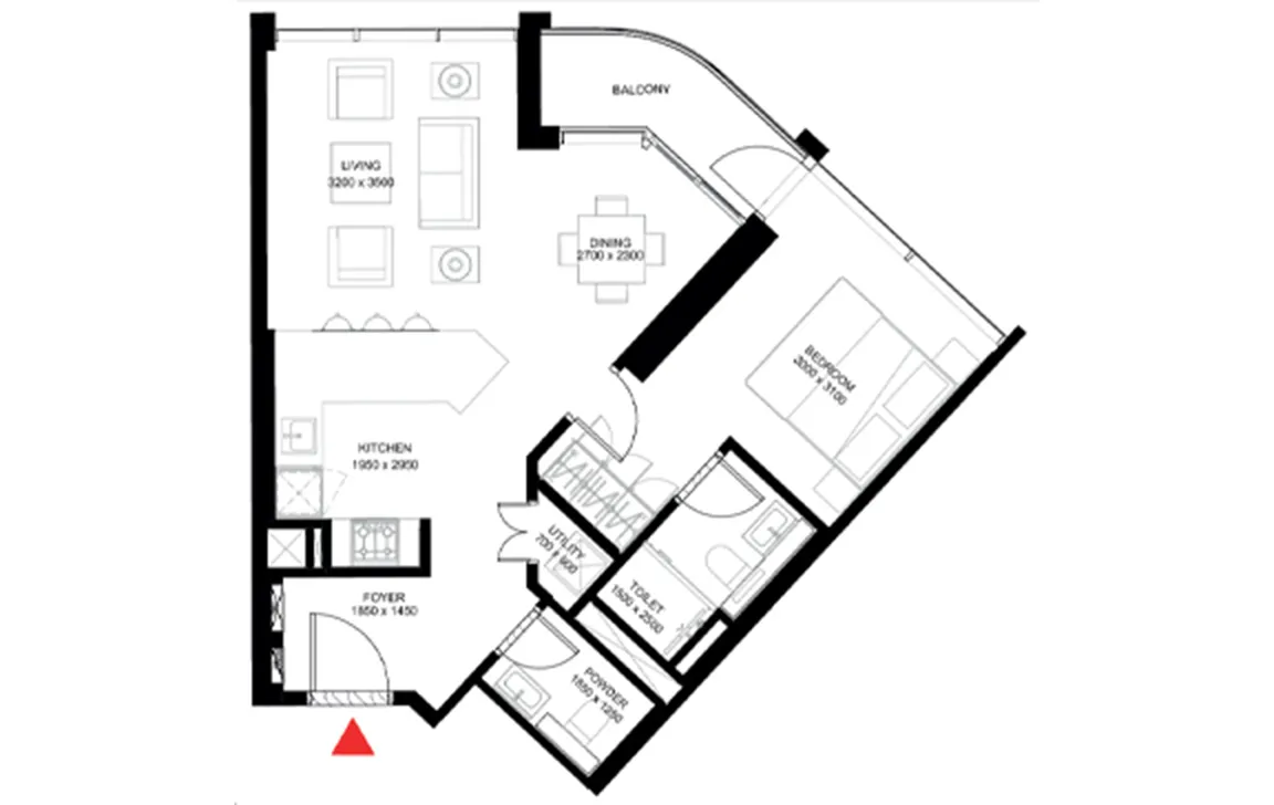 1 BEDROOM 