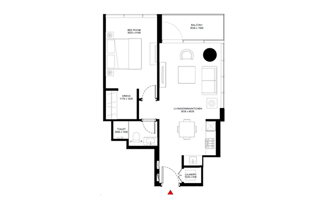 1 BEDROOM APARTMENT (TYPE C)