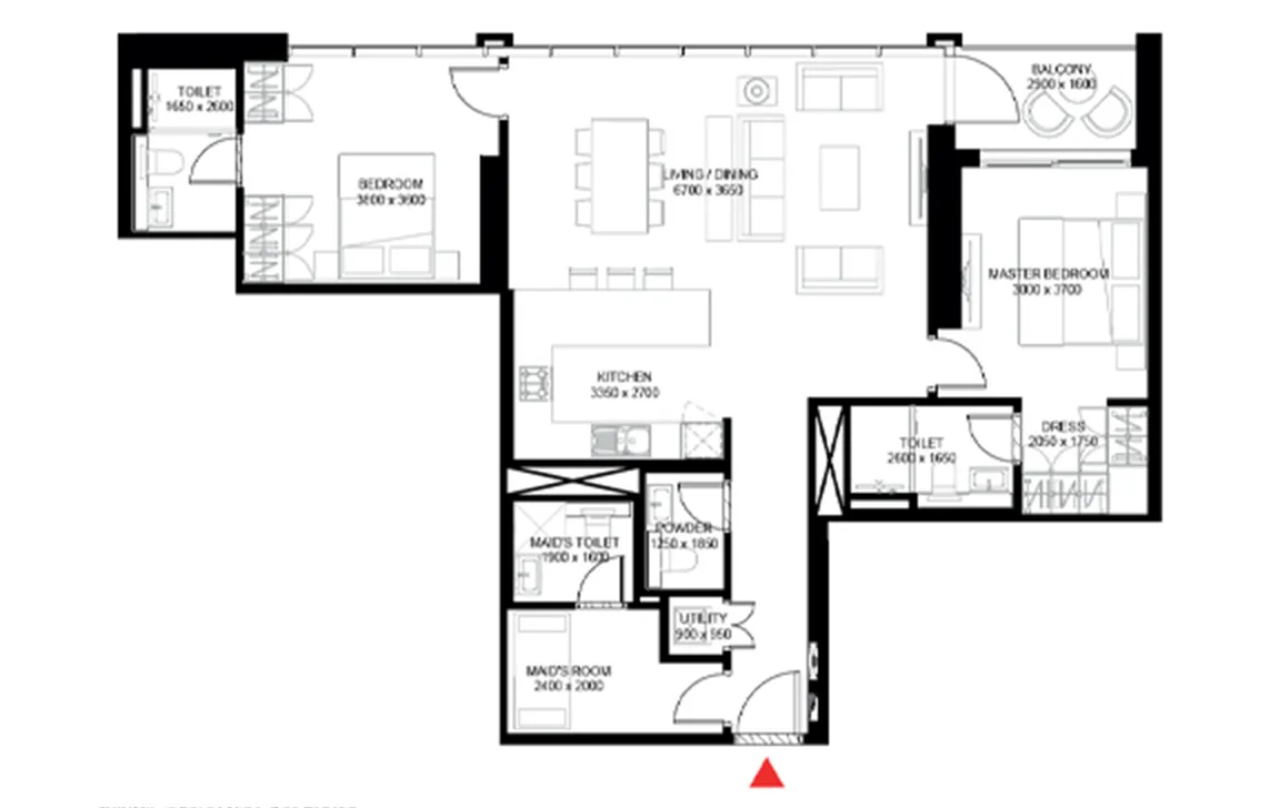 2 BEDROOM APARTMENT (TYPE C)