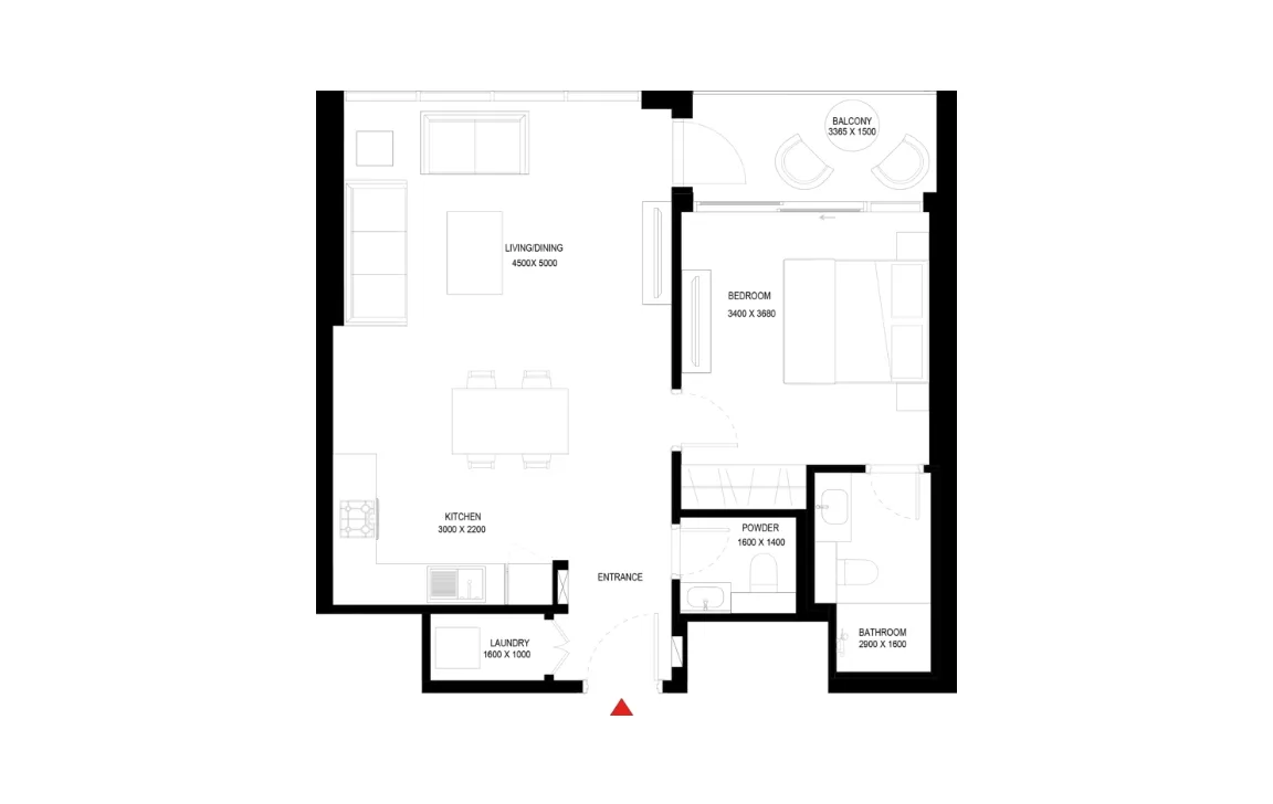 1 BEDROOM APARTMENT (TYPE C)
