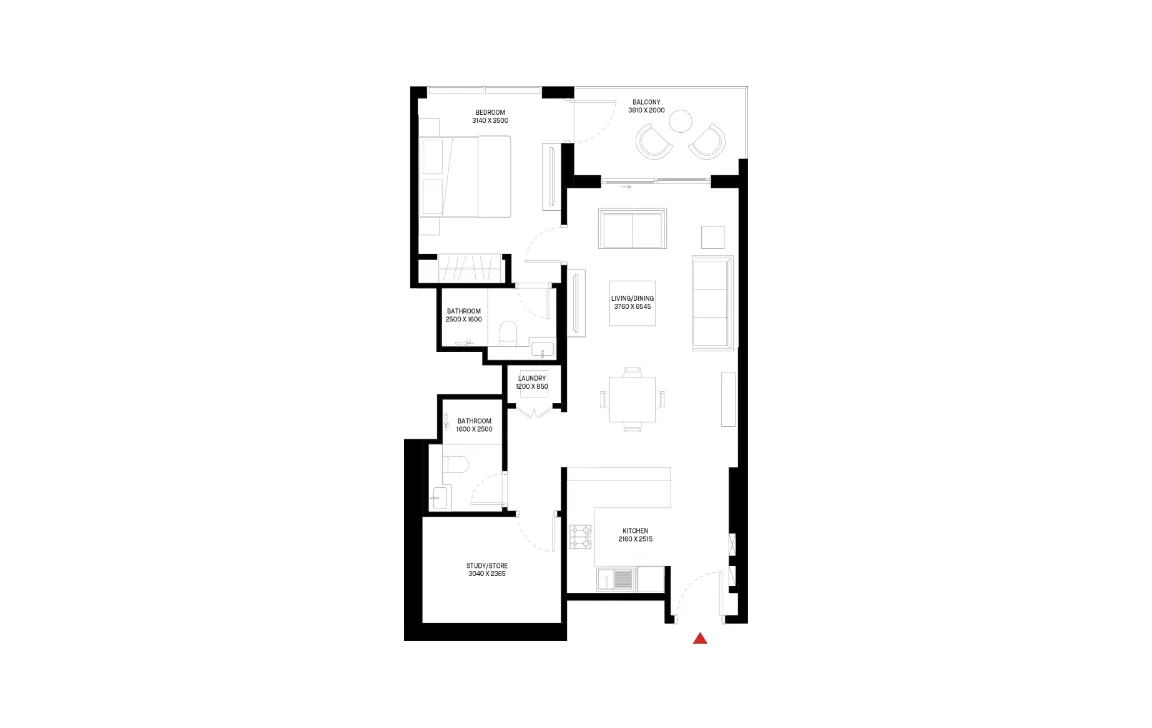 1.5 BEDROOM