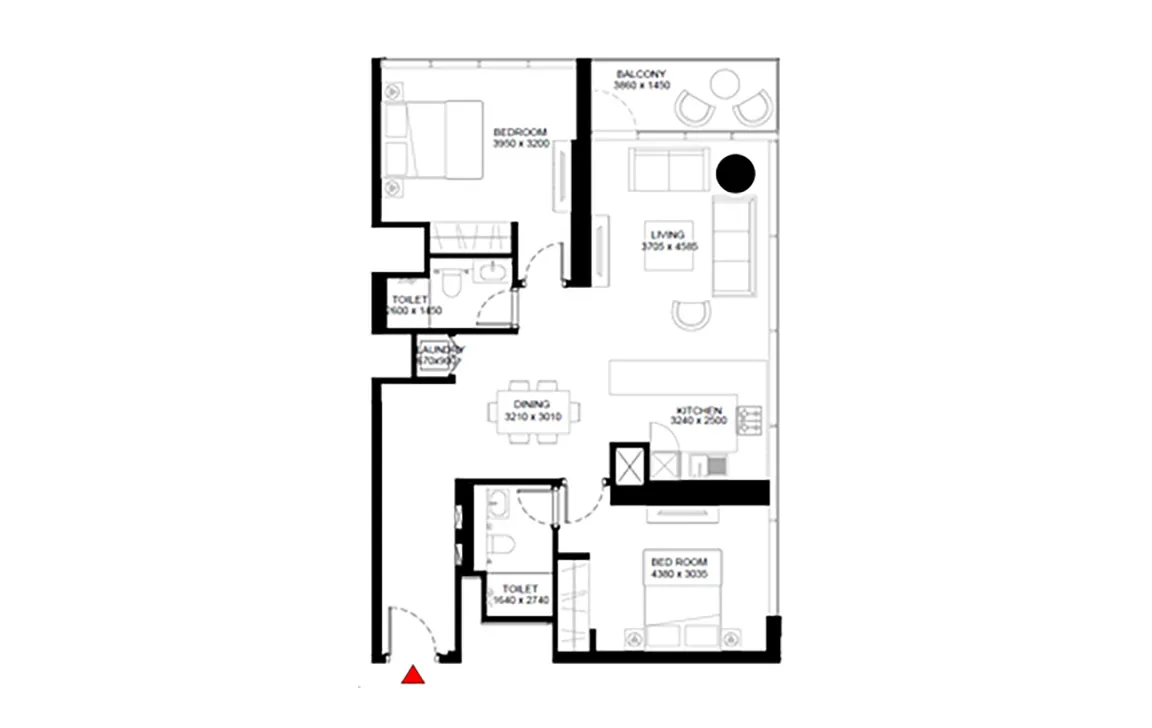 2 BEDROOM APARTMENT (TYPE D)