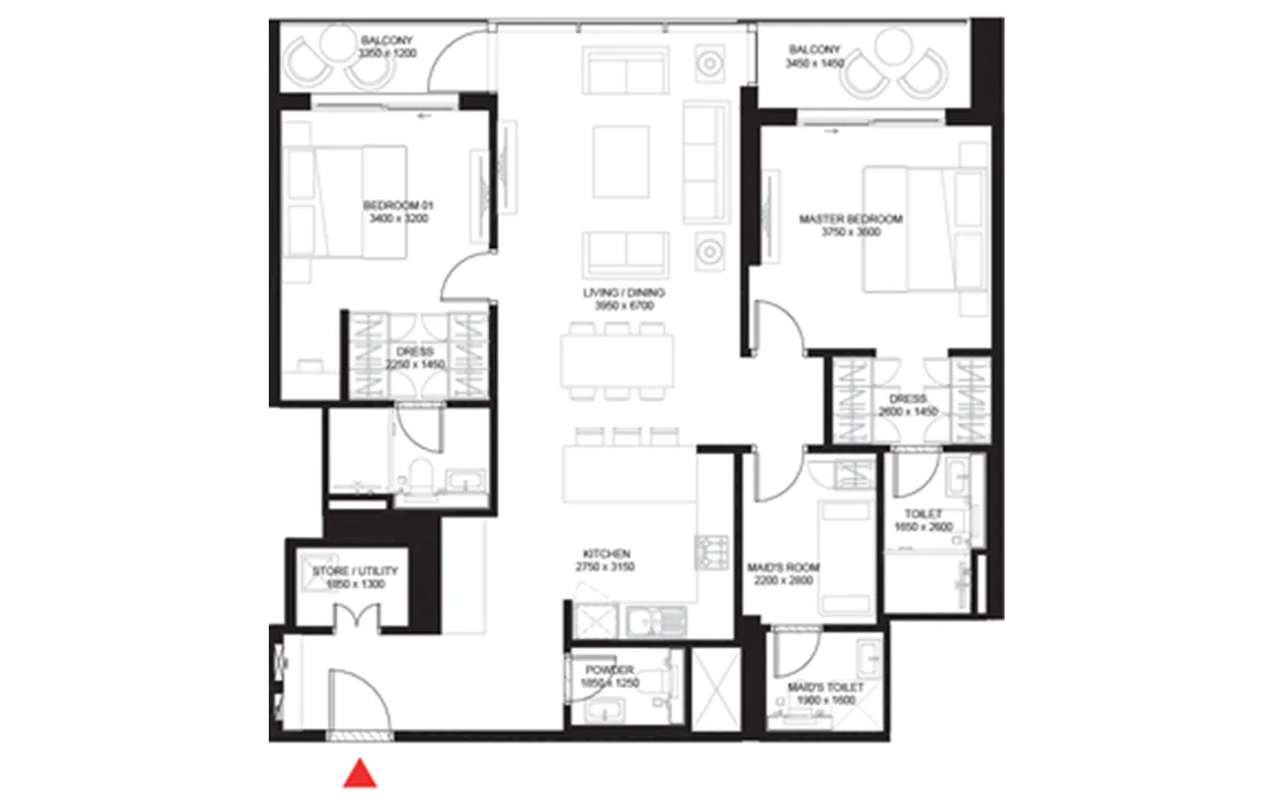 2 BEDROOM