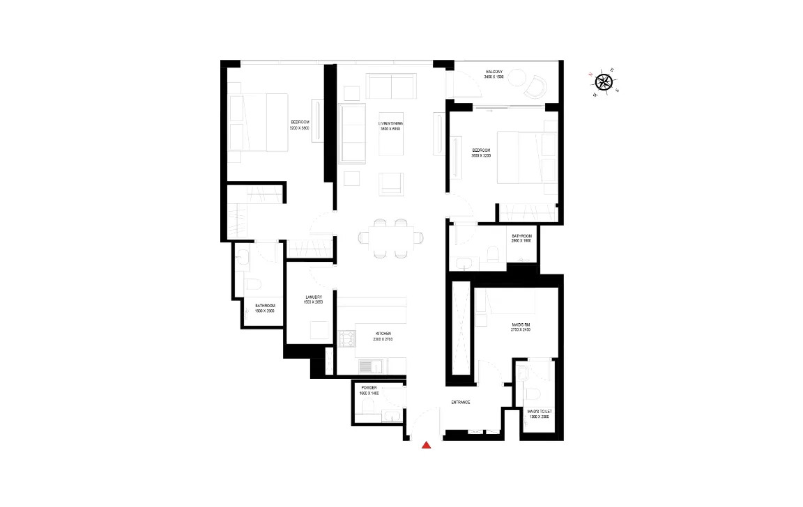 2 BEDROOM APARTMENT (TYPE F)