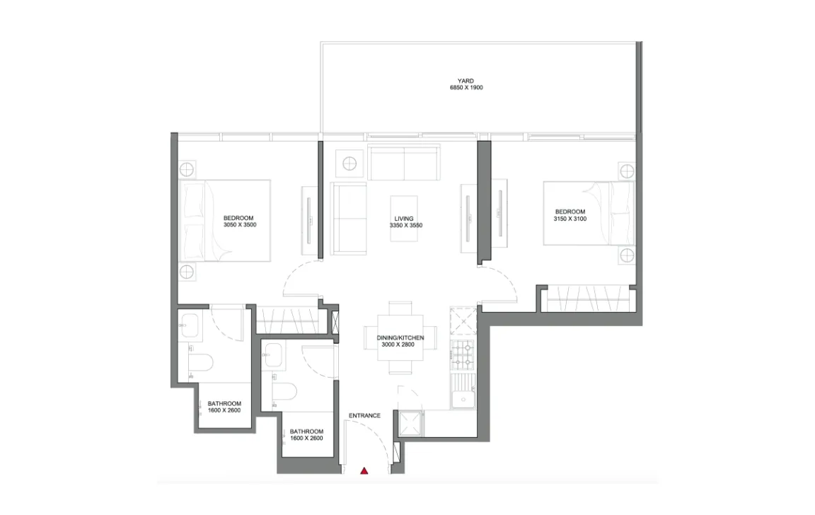 2 BEDROOM (TYPE B)
