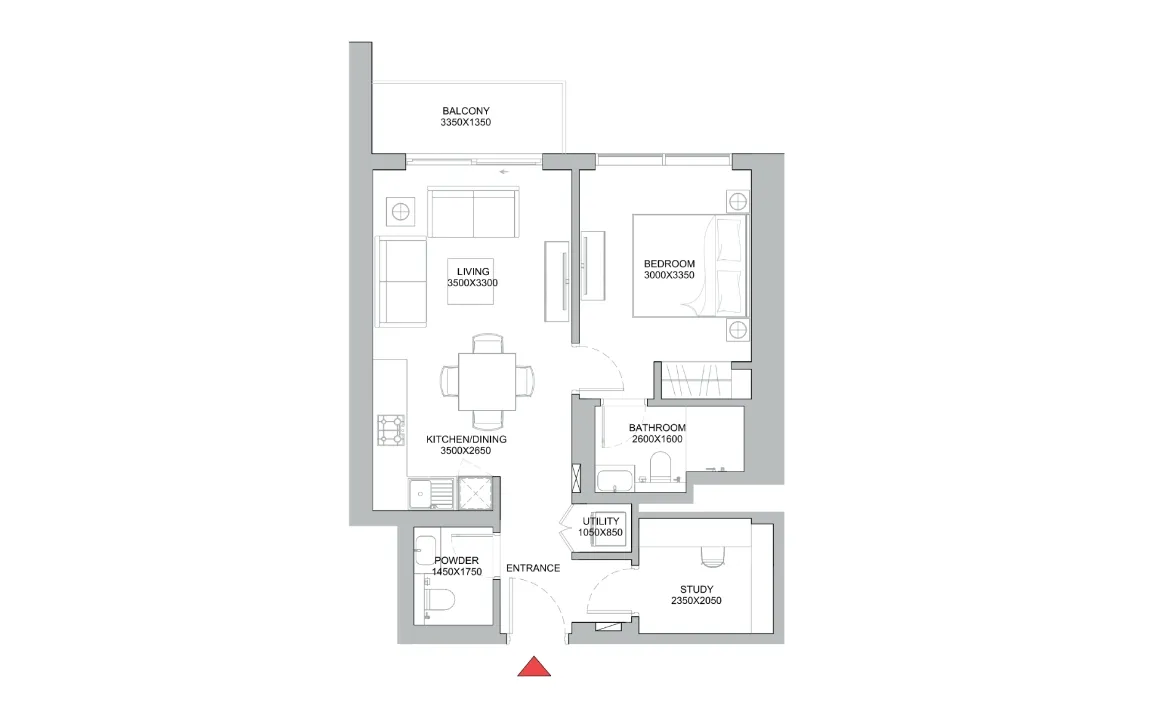 1.5 BEDROOM APARTMENT (TYPE A)
