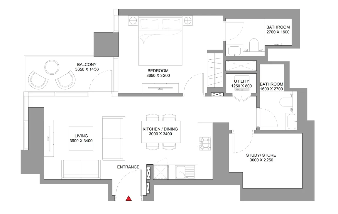 1.5 Bedroom Apartment (Type C)