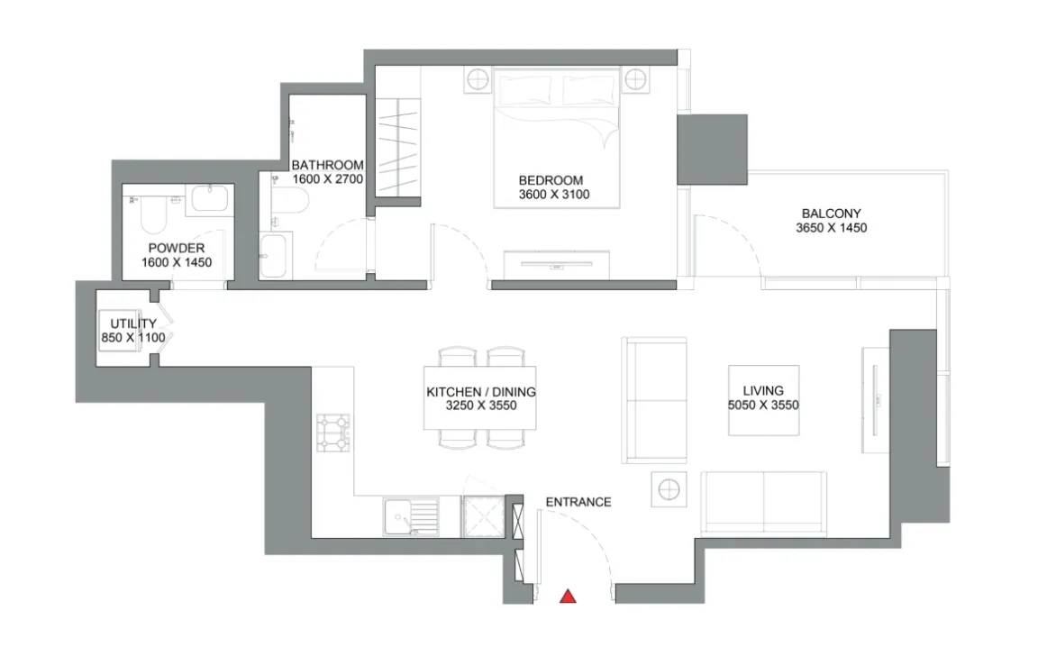 1 Bedroom Apartment Type A