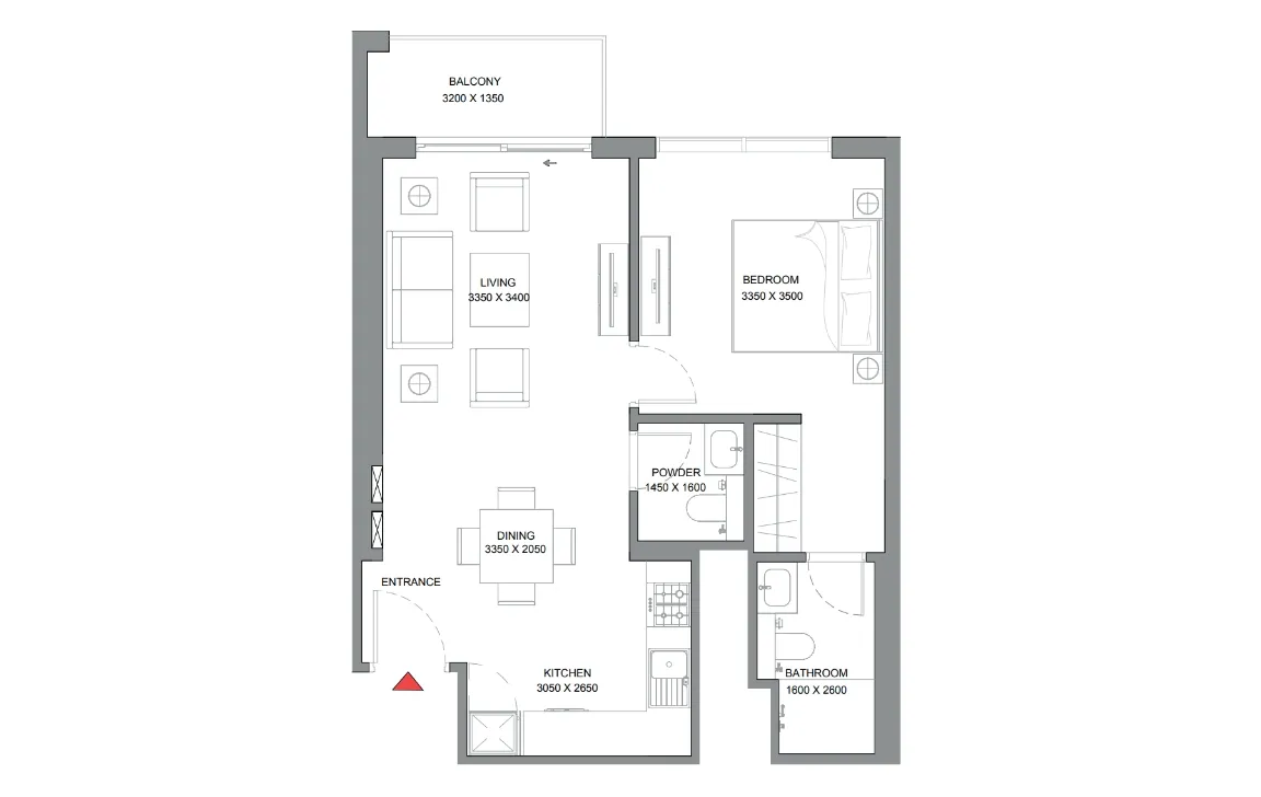 1 BEDROOM APARTMENT TYPE A
