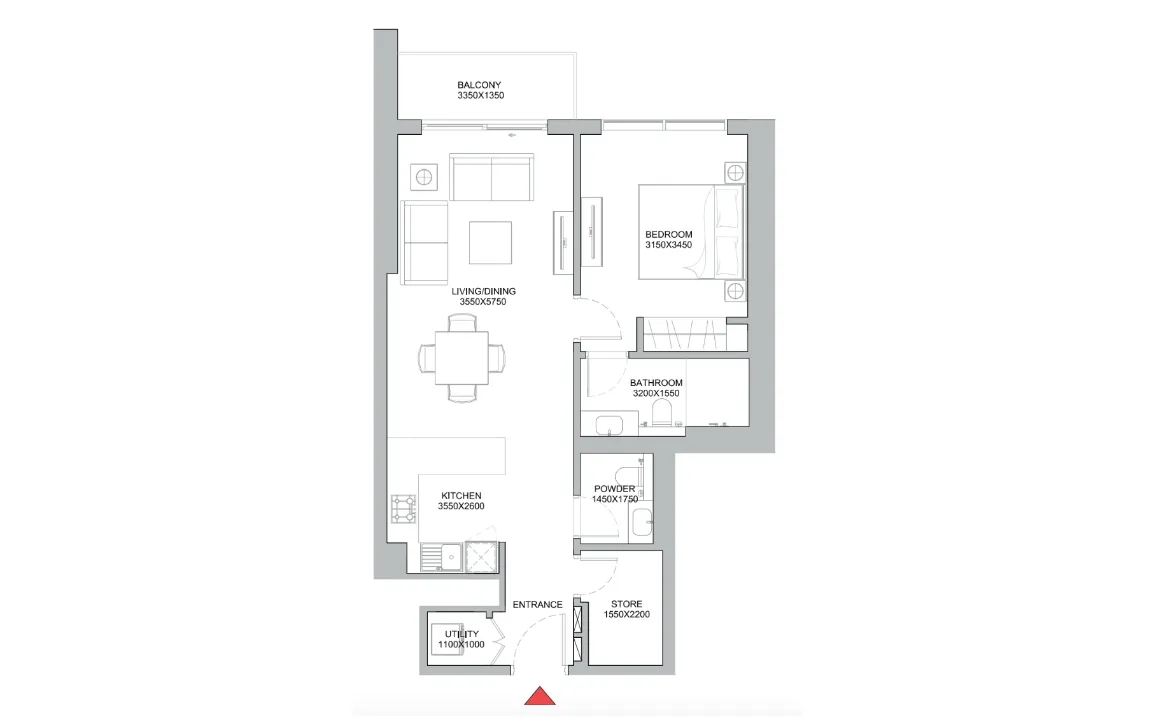 1 BEDROOM APARTMENT (TYPE B)