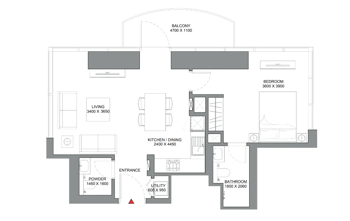 1 Bedroom Apartment Type C