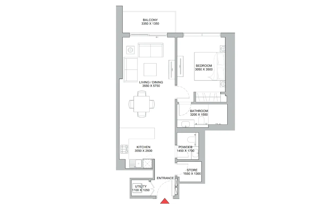 1 BEDROOM APARTMENT (TYPE C)
