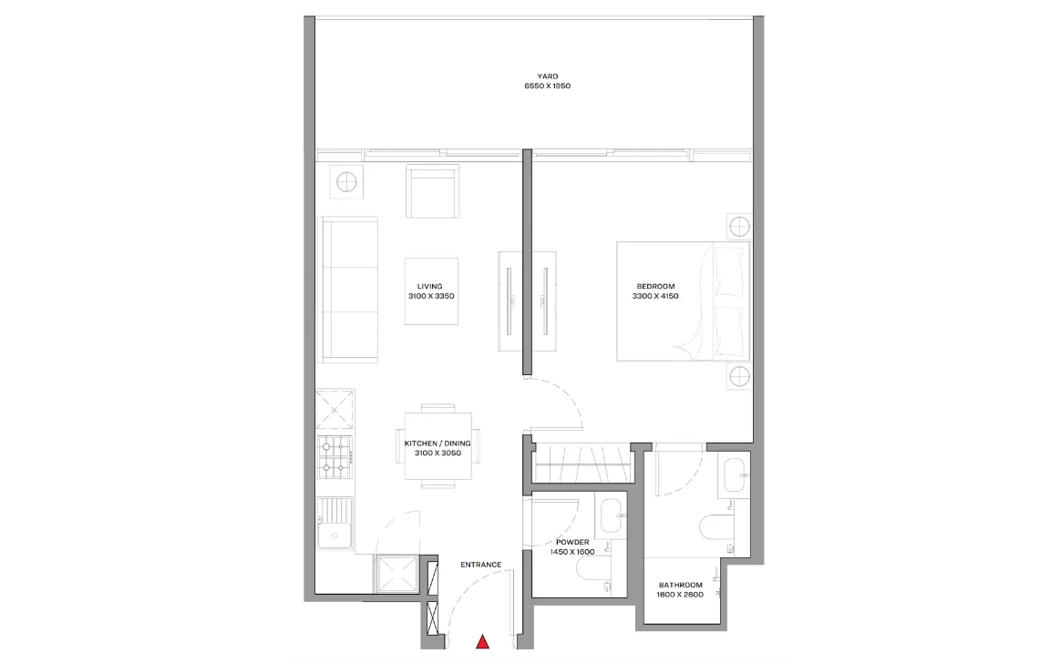 1 BEDROOM RESIDENCE (TYPE C)