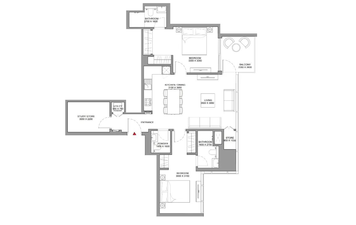 2.5 BEDROOM APARTMENT (TYPE A)