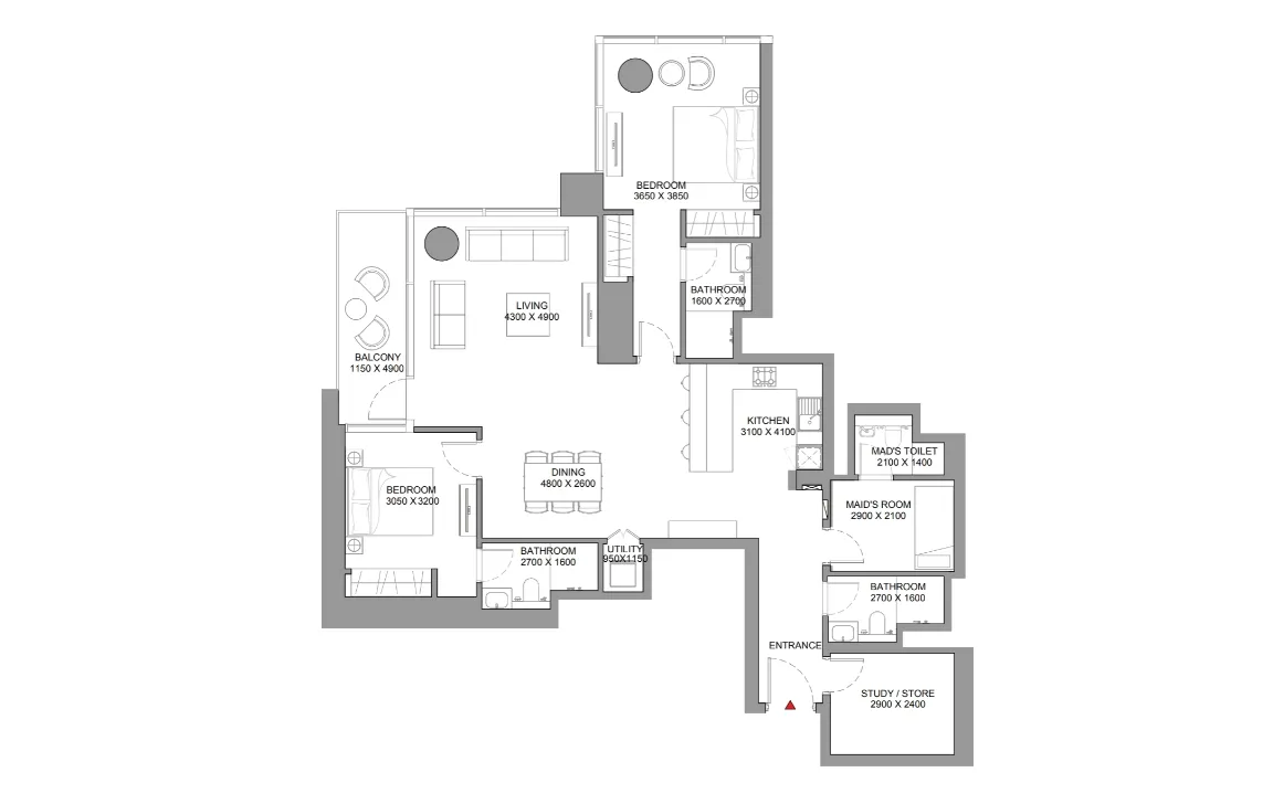 2.5 BEDROOM APARTMENT (TYPE B)