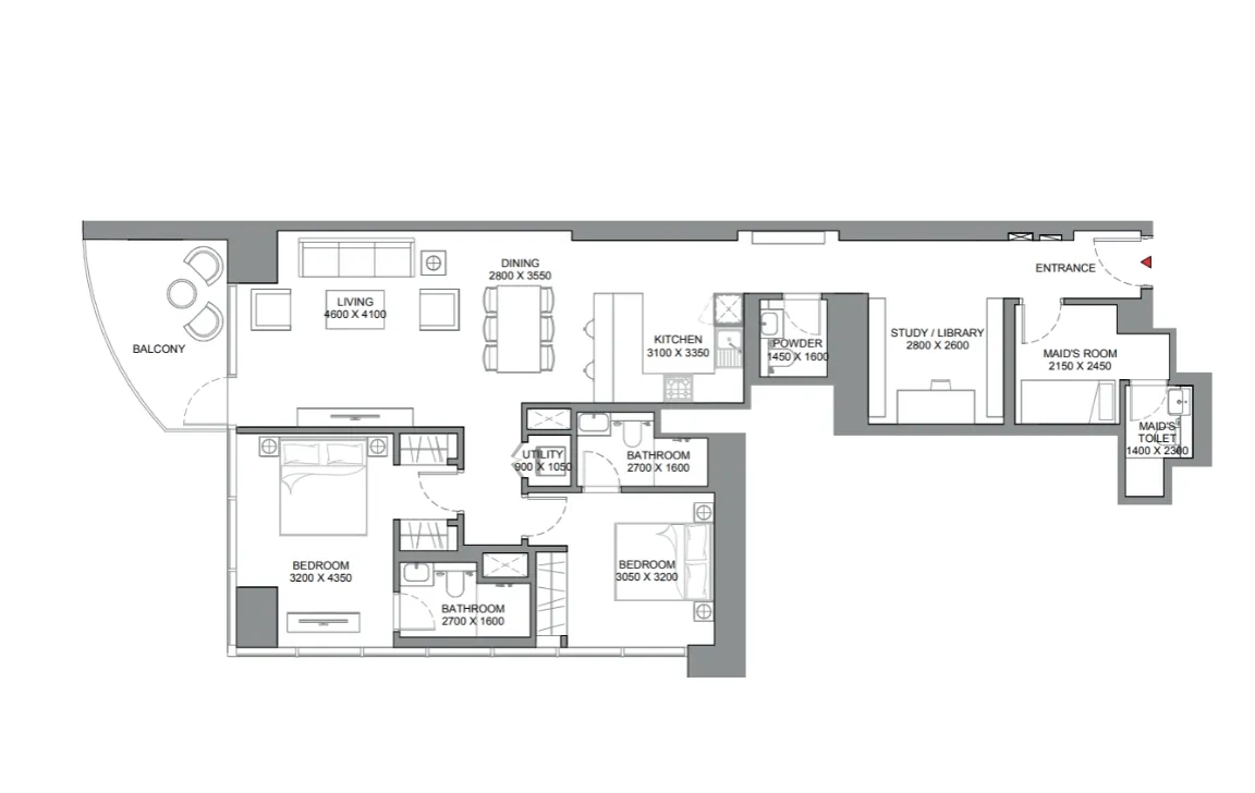 2.5 BEDROOM APARTMENT (TYPE C)