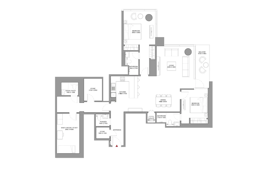 2.5 BEDROOM APARTMENT (TYPE D)