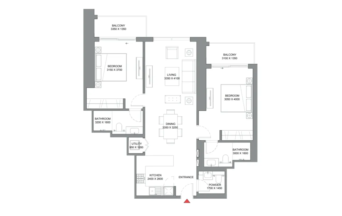 2 BEDROOM APARTMENT (TYPE A)