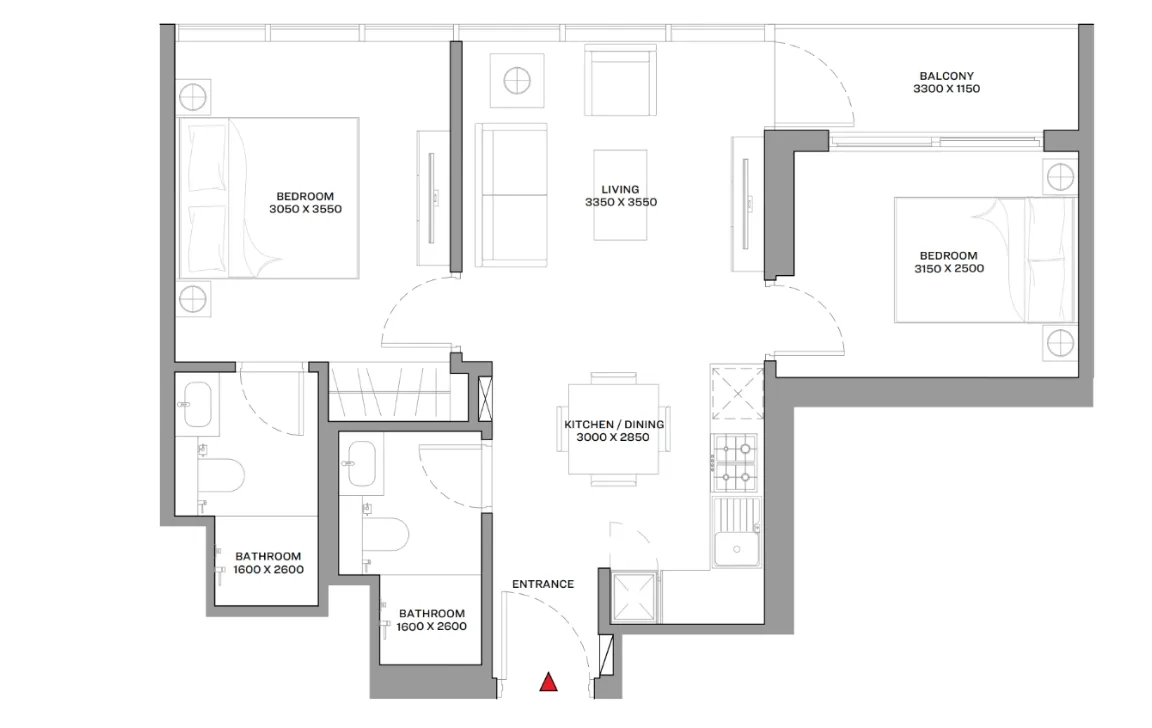 2 BEDROOM RESIDENCE (TYPE A)