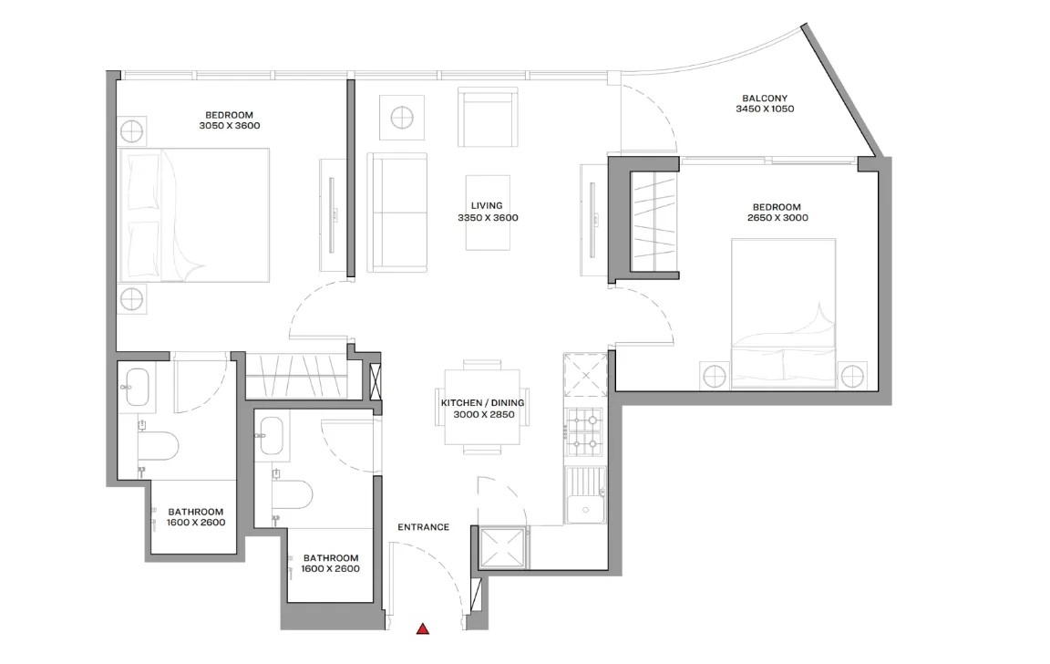 2 BEDROOM RESIDENCE (TYPE B)