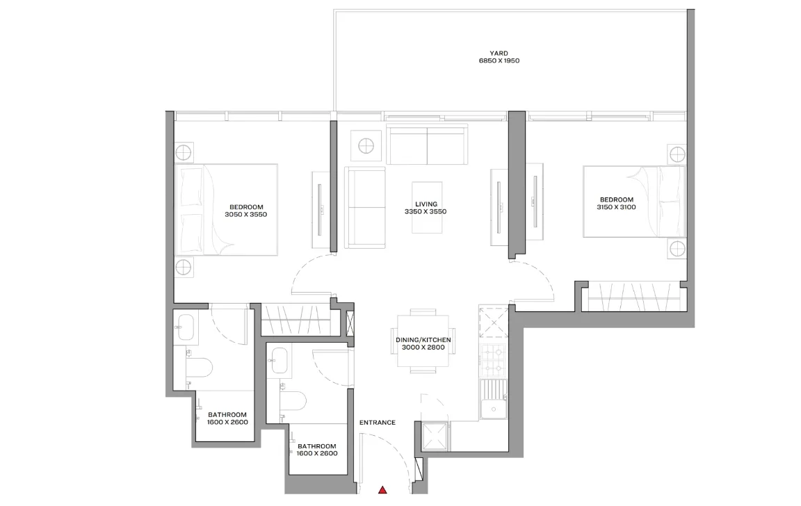 2 BEDROOM RESIDENCE (TYPE C)