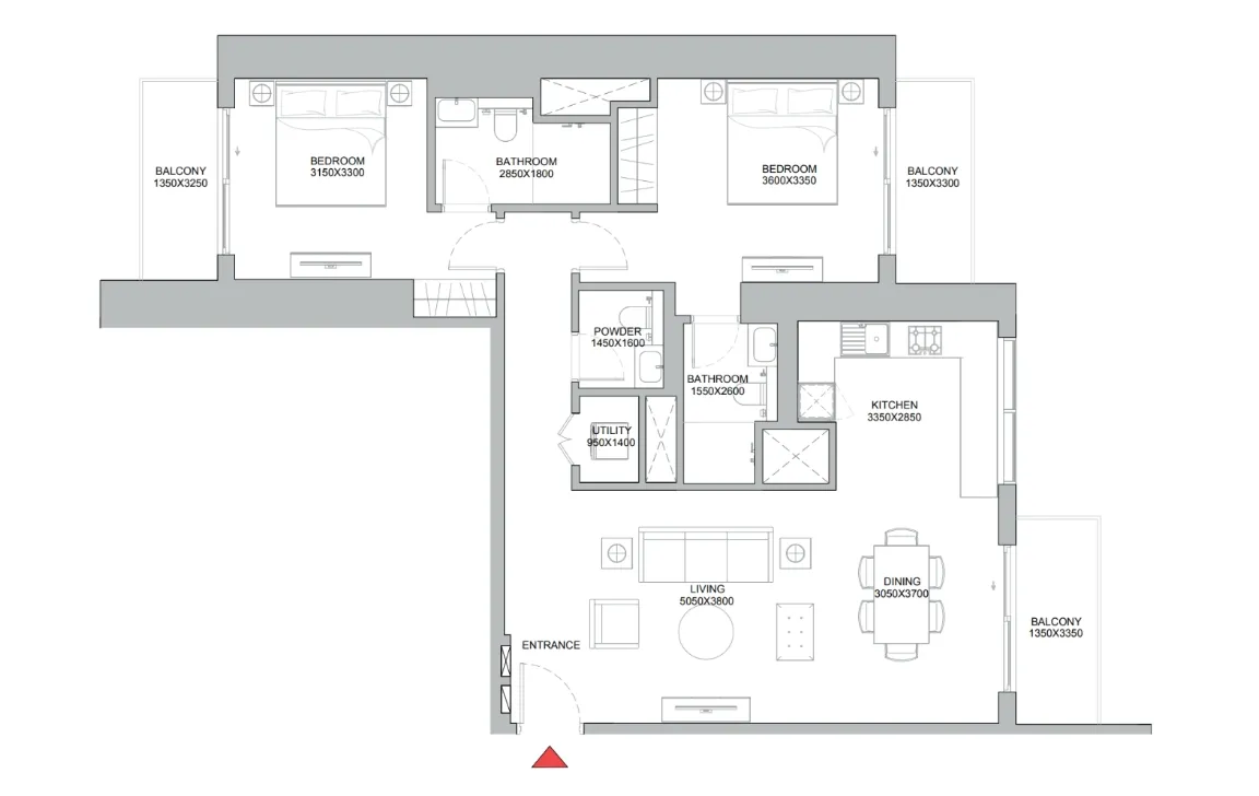 2 BEDROOM APARTMENT (TYPE D)