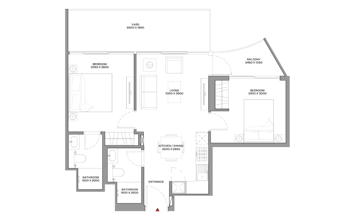 2 BEDROOM RESIDENCE (TYPE D)