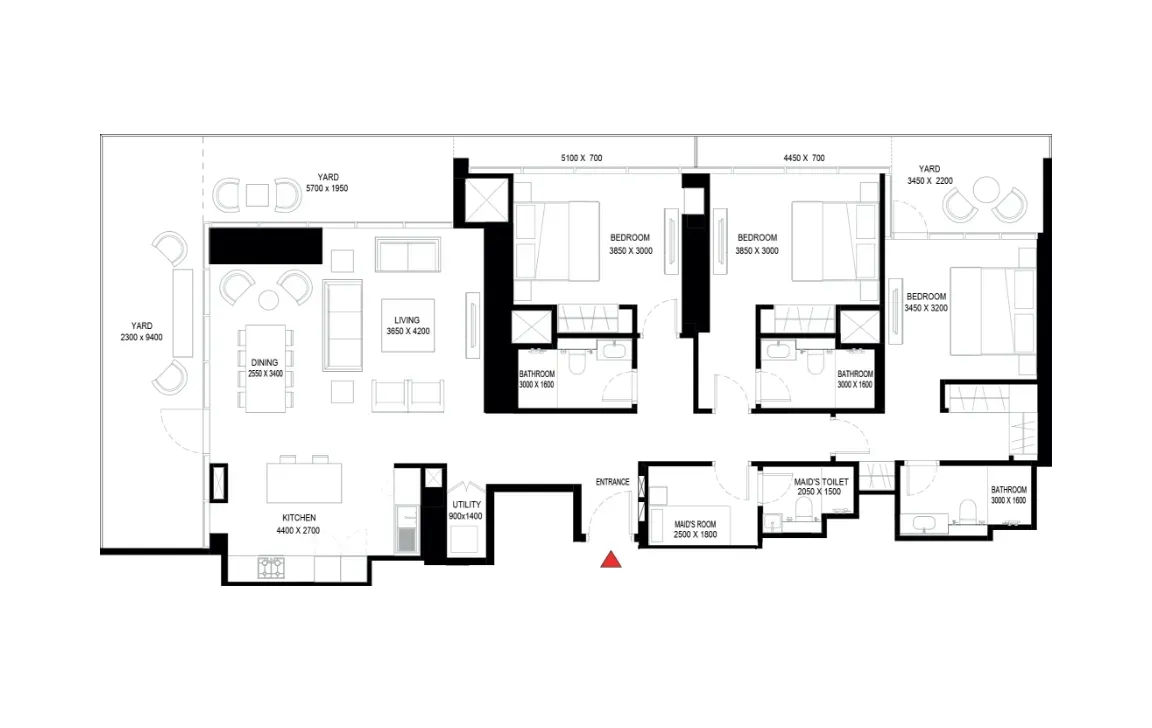 3 BEDROOM APARTMENT (TYPE E)