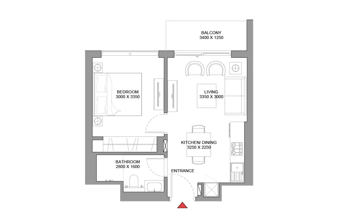 1 BEDROOM APARTMENT TYPE A